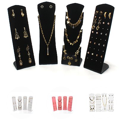 Kit Completo Expositores P/ Bijuterias Semi Joias Slim 4pçs