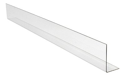 5 Unidades Cantoneira Aparador De Gôndola 100x5cm Pvc 0,75mm
