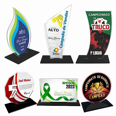 Troféu Personalizado Basic- Escolha seu Modelo