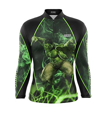 Camisa de Pesca Proteção Solar FPU 50+ Marca Pqs Fishing - Futebol - Gigante Verde - Modelo 01