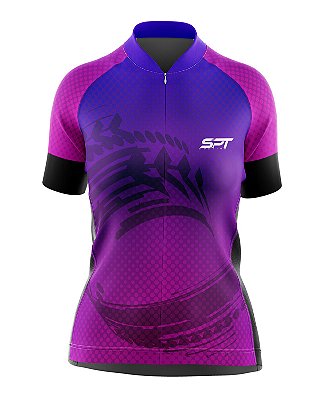 Camisa de Ciclismo Manga Curta Feminina Proteção Solar FPU 50+ Marca SPT - 02
