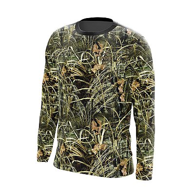 Camisa Pqs Hunters Camuflado 12 Manga Longa