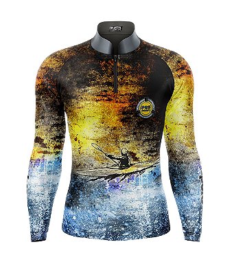 Camisa de Pesca Gola com Zíper 2019 Ref. 12 Estampa Caiaque