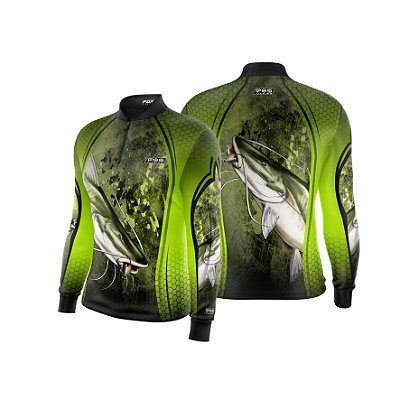 Camisa de Pesca Gola com Zíper 2019 Ref. 49 Peixe Piraíba de Água Doce
