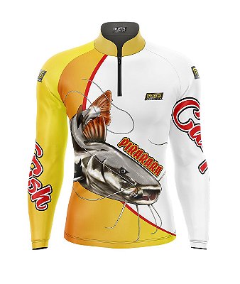 Camisa de Pesca Gola com Zíper 2019 Ref. 58 Peixe Pirarara de Água Doce