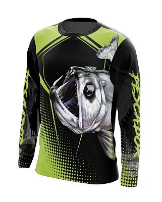 Camisa de Pesca Gola Redonda Ref. 20 Peixe Cachorra de Água Doce