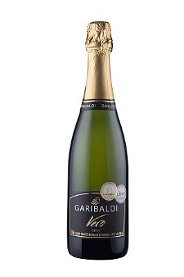 Espumante Garibaldi Brut Vero 750ml - branco leve e cremoso, com frescor cítrico e toque mineral.