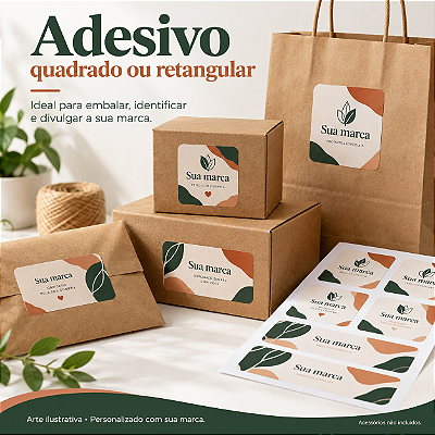 Adesivo Personalizado Quadrado ou Retangular em Folha