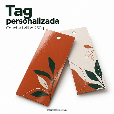 Tag Personalizada com Furo Frente e Verso