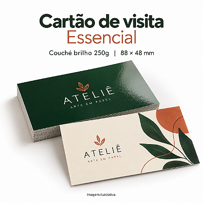 Cartão de Visita Essencial Colorido Frente e Verso