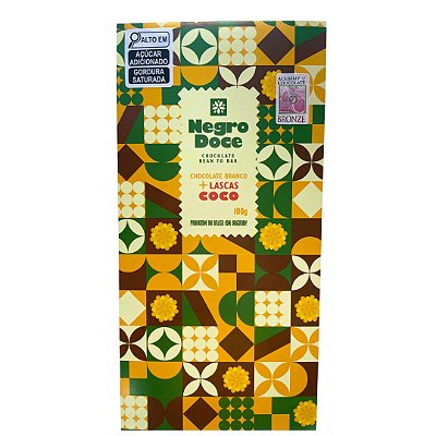 Negro Doce | Branco com Lascas de Coco - 100gr
