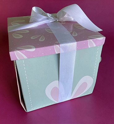 Caixa Surpresa Rosa/ Verde 300gr