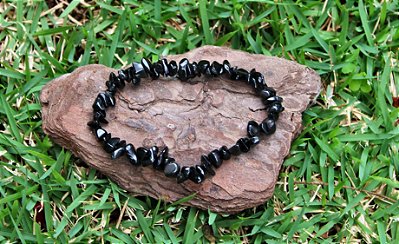 Pulseira de Cascalho de Obsidiana