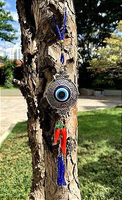 Amuleto de Olho grego com Pimenta