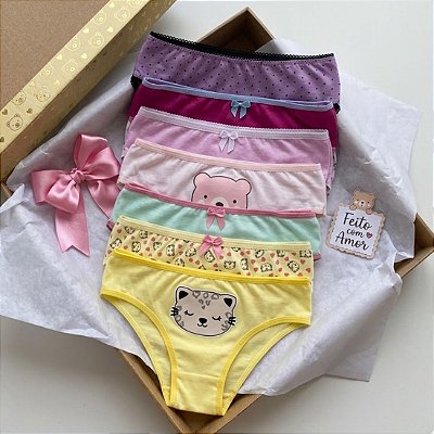 Kit 5 Calcinhas 100% Algodão – Qualidade e Conforto para sua Pequena