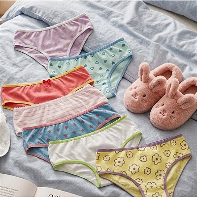 14 Calcinhas Infantil 100% Algodão – Mais Conforto e Liberdade para Brincar