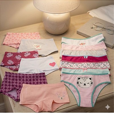 KIT com 2 Boxer + 8 Tradicionais – Para Cada Dia, Uma Escolha Confortável e Delicada