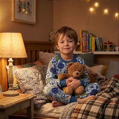 Pijama Infantil Menino 100% ALGODÃO com Punho – Leve, Macio e Charmoso