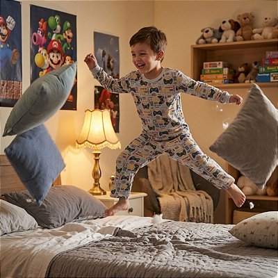 Pijama de Inverno Infantil Masculino – Tecido FLANELADO Macio