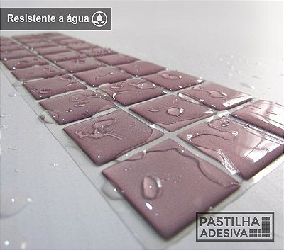 Faixa Pastilha Adesiva Resinada 27x8 cm - AT09 - Rosa