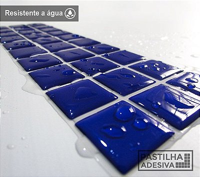 Faixa Pastilha Adesiva Resinada 27x8 cm - AT13 - Azul