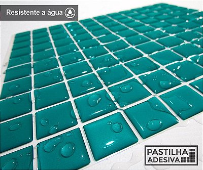 Placa Pastilha Adesiva Resinada 30x27 cm - AT038 - Verde