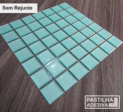 Placa Pastilha Adesiva Resinada 18x18 cm - AT076 - Azul