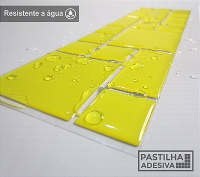 Faixa Mosaico Adesiva Resinada 27x8 cm - AT99 - Amarelo