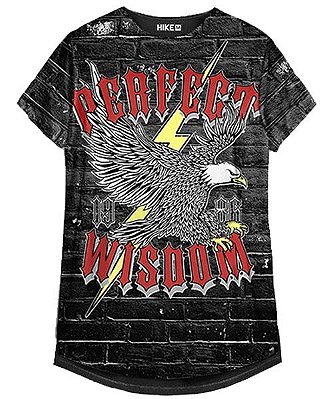 Camiseta Masculina Long Line Estampada
