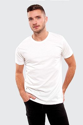 Camiseta 100% Algodão Penteado Branca