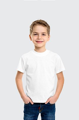 Camiseta Infantil 100% Algodão Branco
