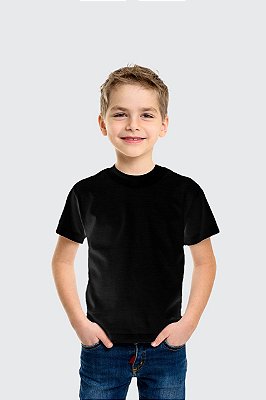 Camiseta Infantil 100% Algodão Preto