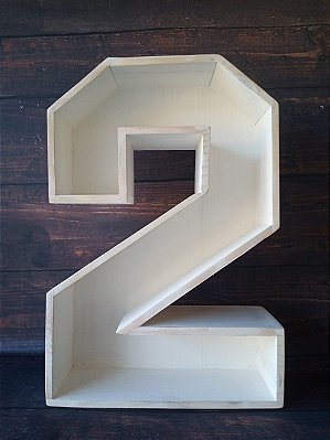 Numero 2 para ensaio fotográfico para colocar bexigas