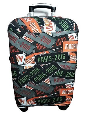 Capa para mala de viagem suplex Plaquinhas