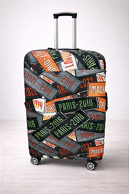 Capa para mala de viagem suplex Plaquinhas