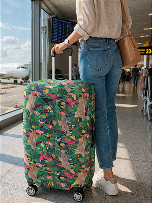 Capa para mala de viagem suplex Amazônia