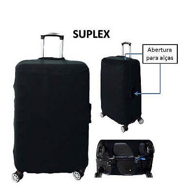 Capa para Malas de Viagem Suplex Preta