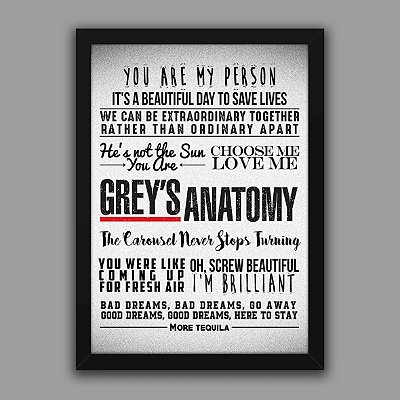 Quadro Greys Anatomy Referências