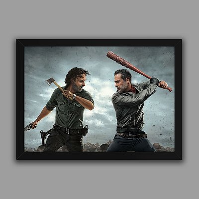 Quadro The Walking Dead (Rick vs Negan)