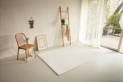 Tapete de Atividades Dupla Face Infantil Parklon PVC Premium Olive terrazzo & Woven ivory 210cm x 140cm x 1,5cm