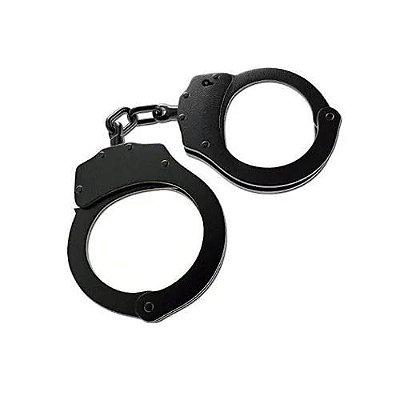Algema Resistente de Pulsos em Metal (Zamak) Preta - Perfeitas para Explorar Novas Possibilidades - Fetiche, Bondage, Sadismo e Masoquismo