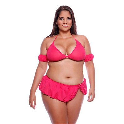 Fantasia Feminina Sexy Barbie Tamanho Plus Size