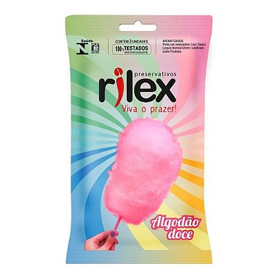 Preservativo Rilex (camisinha) Algodão Doce 3 Unidades