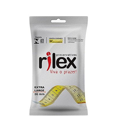Preservativo Ultra Sensível + Fino Large Rilex Extra Grande - 3 Un.