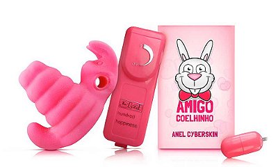 Anel Peniano Cyberskin - Estimulador Duplo - Amigo Coelhinho