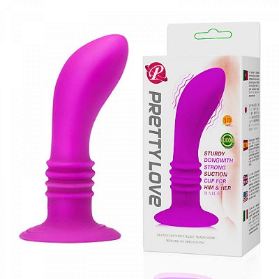 Plug Anal em Silicone Médico com Vibro e Ventosa