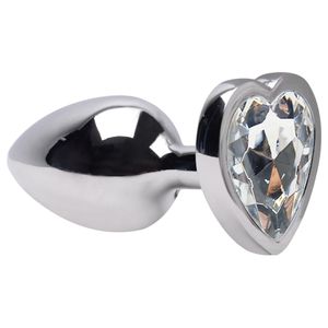 Plug Anal em Aço Jóia Coração Diamante Tamanho P em Rio Preto