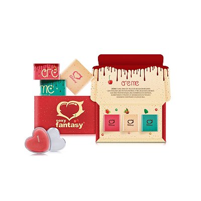 Kit 3 Velas Beijáveis - Massagem Corporal - Créme