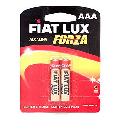 Pilha AAA Alcalina - Embalagem com 02 Unidades - Fiat Lux