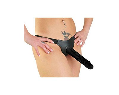 Pênis Real Peter - Perfect - 17 cm - Cinta Preta - Acompanha um P*nto de Silicone